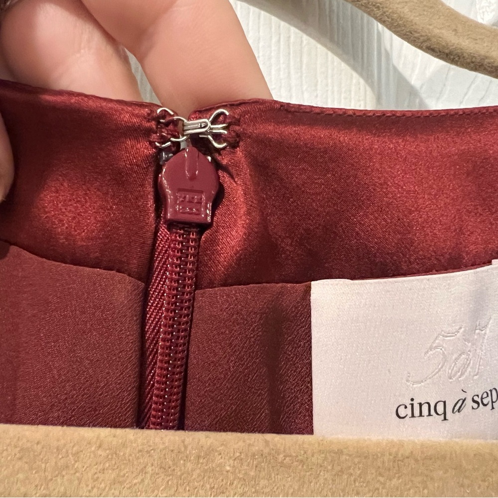 NWT Cinq à Sept Silk Ruffled Wrap Dress (2) - Picture 6 of 8